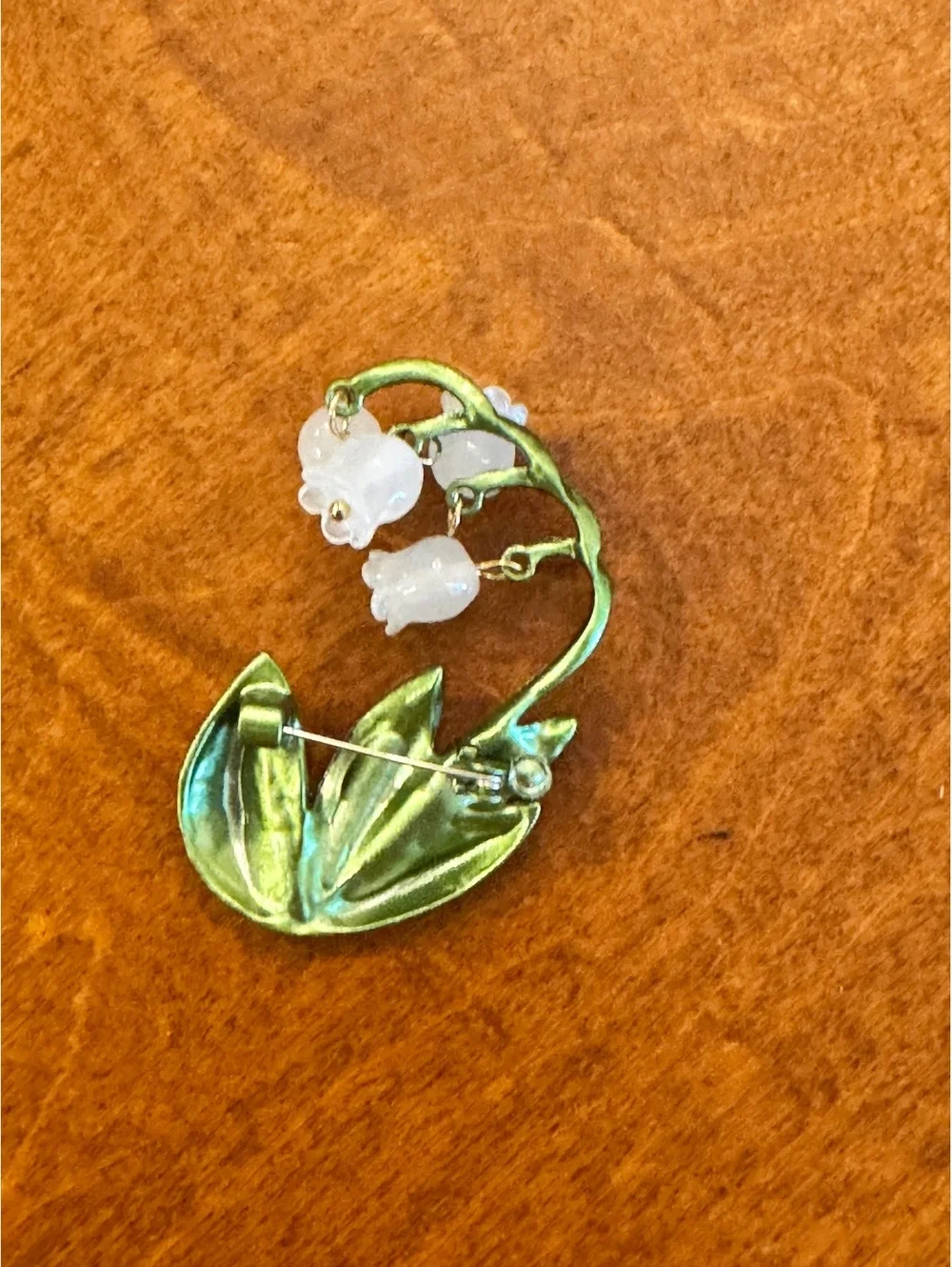 Vintage Lily of the Valley Flower Brooch Pin 506